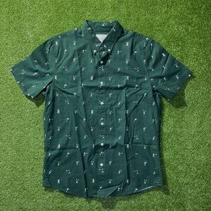 Green American Eagle Golf Button Up Shirt